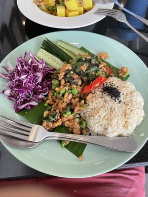 Krapow Mu  at Asa Vegan Kitchen and Studio in Chiang Mai