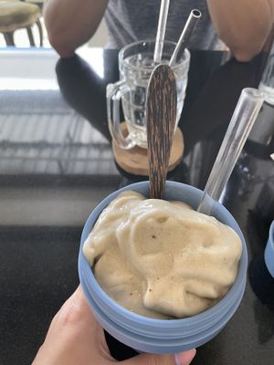 Frozen banana and lemon  at Asa Vegan Kitchen and Studio in Chiang Mai