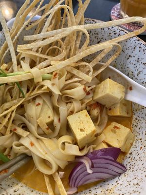 Khao soi all mixed up    at Asa Vegan Kitchen and Studio in Chiang Mai