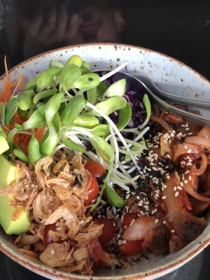 Bbq mushroom bowl!  at Asa Vegan Kitchen and Studio in Chiang Mai