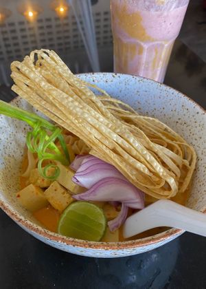 Khao soi  at Asa Vegan Kitchen and Studio in Chiang Mai