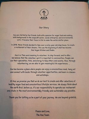   at Asa Vegan Kitchen and Studio in Chiang Mai