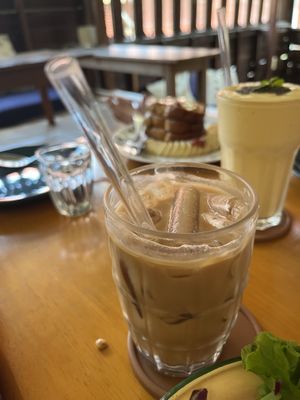 Iced dirty chai latte   at Asa Vegan Kitchen and Studio in Chiang Mai
