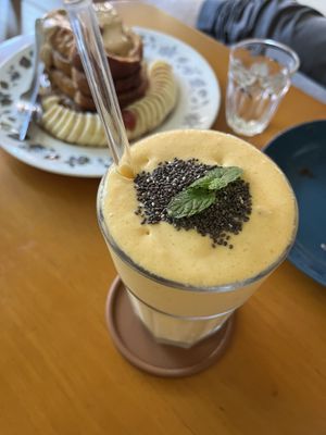 Mango lassi  at Asa Vegan Kitchen and Studio in Chiang Mai
