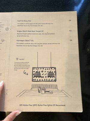 Menu  at Asa Vegan Kitchen and Studio in Chiang Mai