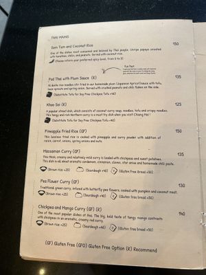 Menu  at Asa Vegan Kitchen and Studio in Chiang Mai