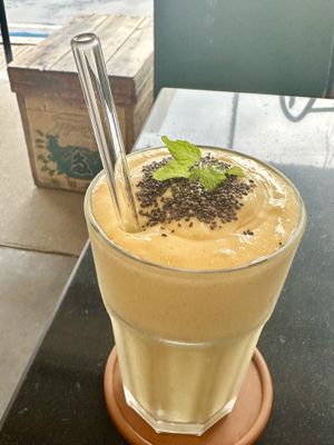 This soy based mango lassi was so refreshing !  at Asa Vegan Kitchen and Studio in Chiang Mai