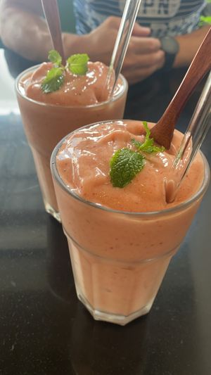 Strawberry n banana smoothies   at Asa Vegan Kitchen and Studio in Chiang Mai