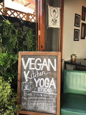 Sign at Asa Vegan Kitchen and Studio in Chiang Mai