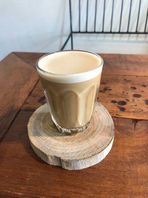 Bulletproof coffee (with vegan butter and coconut oil) at Asa Vegan Kitchen and Studio in Chiang Mai