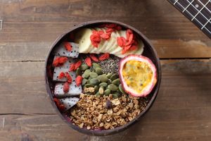 The Acai Smoothie Bowl, for breakfast. Amazing! at Asa Vegan Kitchen and Studio in Chiang Mai