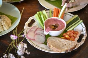 Roasted Beet Hummus at Asa Vegan Kitchen and Studio in Chiang Mai