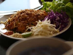 Pad thai at Asa Vegan Kitchen and Studio in Chiang Mai