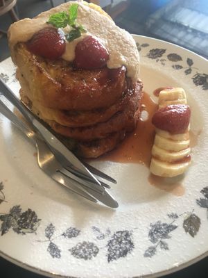 Vegan PB&J French toast. Breakfast is served all day  at Asa Vegan Kitchen and Studio in Chiang Mai