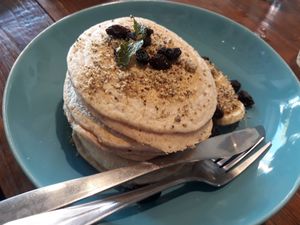 Hemp pancakes at Asa Vegan Kitchen and Studio in Chiang Mai