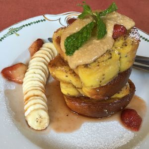 Look! At! This! Stack!!!!! Smaller than it looks, but still so satisfying. at Asa Vegan Kitchen and Studio in Chiang Mai