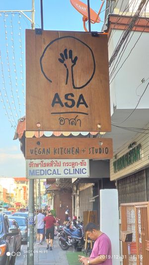 Asa, Thai word, means volunteer at Asa Vegan Kitchen and Studio in Chiang Mai