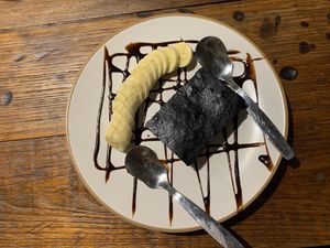 Chocolate Brownie with Banana... at Asa Vegan Kitchen and Studio in Chiang Mai