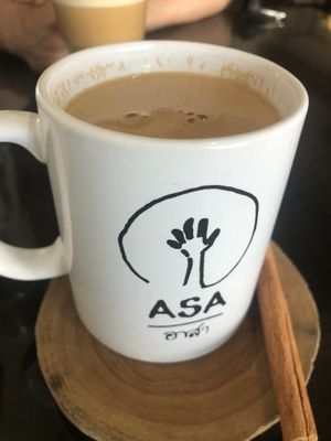 Dirty chai at Asa Vegan Kitchen and Studio in Chiang Mai