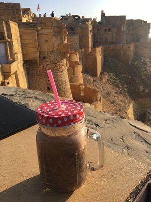 Great vegan milkshakes at Kuku in Jaisalmer
