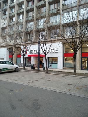 From outside at Mega Image - General Gheorghe Magheru in Bucharest