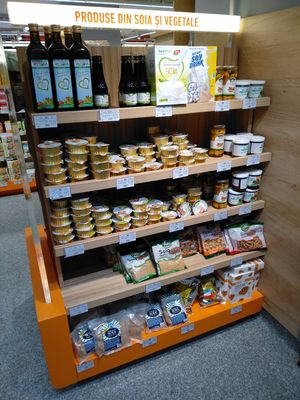 Soy products at Mega Image - General Gheorghe Magheru in Bucharest