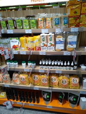 Beans, cereals, other vegan stuff at Mega Image - General Gheorghe Magheru in Bucharest