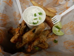 'Fish' and chips at Munchies Tha Phae Gate in Chiang Mai