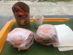 Two cheeseburgers, please!  at Munchies Tha Phae Gate in Chiang Mai