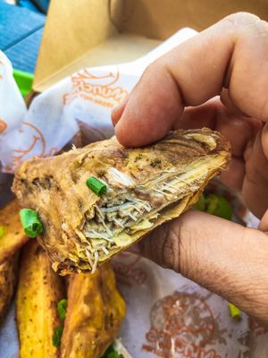 The banana blossom “fish” is convincing. It’s not fish but also not unlike fish at Munchies Tha Phae Gate in Chiang Mai