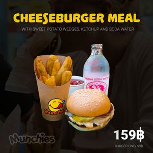 Cheeseburger Meal at Munchies Tha Phae Gate in Chiang Mai