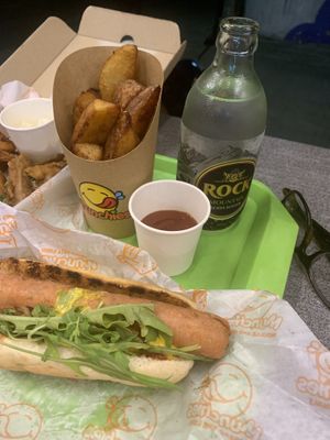 Hot Dog, Fries and Soda  at Munchies Tha Phae Gate in Chiang Mai