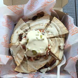 NACHOS! Baked tortilla chips, not fried! at Munchies Tha Phae Gate in Chiang Mai