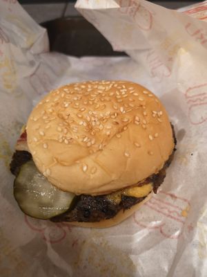 Cheeseburger - good but small at Munchies Tha Phae Gate in Chiang Mai