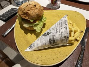 Vegan burger  at Hard Rock Hotel in Davos