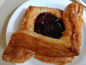 pastry for breakfast at Troitsky Most - Nab Reki Moyki in St Petersburg