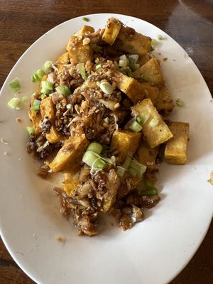 Tofu with garlic  at Mangrove in Krabi