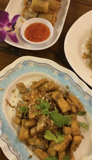 Garlic tofu was great!   at Mangrove in Krabi