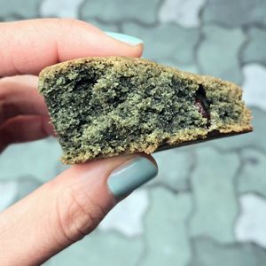 gluten-free mugwort scone - close-up at WondeRaw - 원더로우 in Seoul