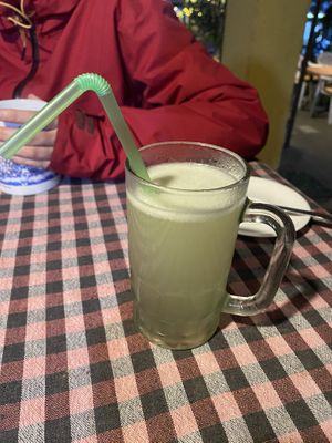 Aloe Vera fresh juice  at Flying Spirit Organic Kitchen in Pokhara