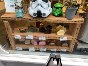 Window fudge display at The Fudge Patch in South East London