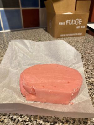 Strawberry & Cream fudge at The Fudge Patch in South East London