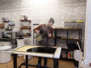 Fudge making in action at The Fudge Patch in South East London