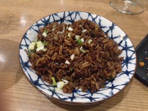 baked rice with oolong tee at 127 Taipei Bar in Madrid
