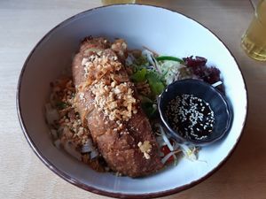 Pho Tron Chay vom Mittagsmenü. Hier finde ich es sehr gut, dass die Soße separat ist :) at Saigon in Jena