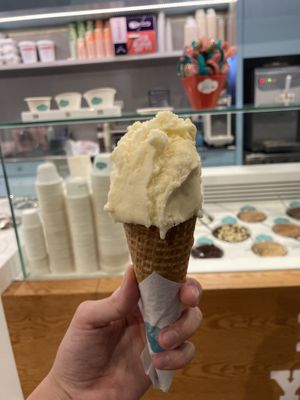 Pineapple ice cream  at Leggenda - Jaffa Port in Tel Aviv