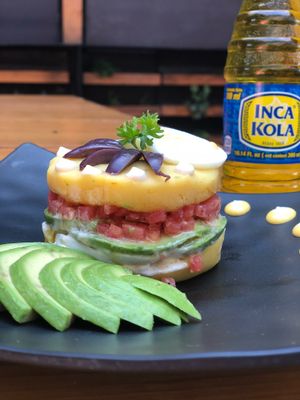 Causa Limeña! at Lima-Cocina Peruana in San Miguel De Allende