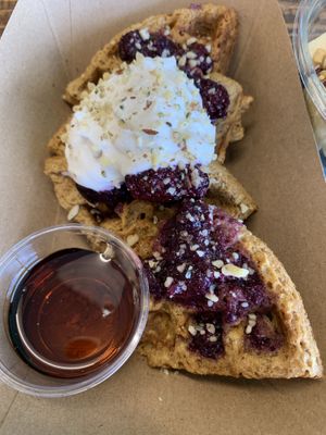 Sweet potato waffles 😍 at Plantz Cafe in Dracut