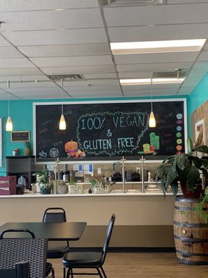 Everything is VEGAN ORGANIC & GLUTEN FREEEEEEEE at Plantz Cafe in Dracut