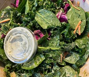 super green goddess salad
*** The dressing that comes with this salad is NOT vegan. Sub it out for a vegan dressing if you'd like to try  at sweetgreen - Michigan Ave in Chicago